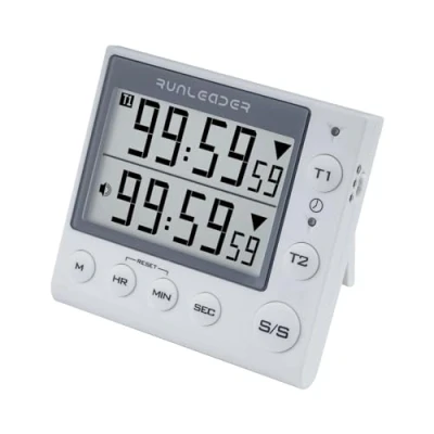 Immagine di Jayron Timer a 2 Canali con Orologio da Cucina per Conto alla Rovescia Magnetico Sveglia Digitale Tavolo Elettrico Cronometro Cucinare
