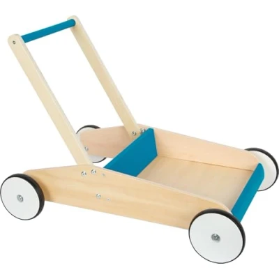 Immagine di small foot carrello Primi passi color verde petrolio, da spingere, con spazio portaoggetti, dai 12 mesi, 12611