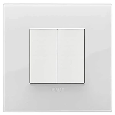 Immagine di VIMAR 0K03925.05 Arké Kit comando connesso, senza fili e batterie, VIEW Wireless standard Bluetooth completo di supporto, tasti, placca 2M, Grigio Bianco