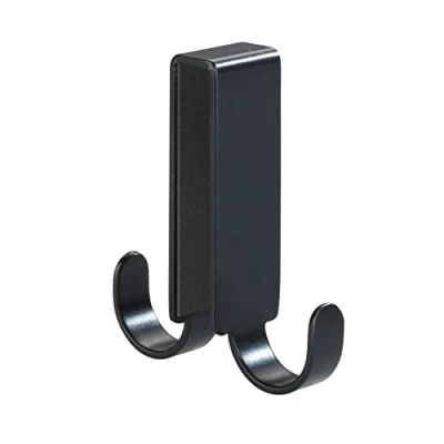 Immagine di WENKO Doppio Gancio per doccia Vieste Nero opaco parete box