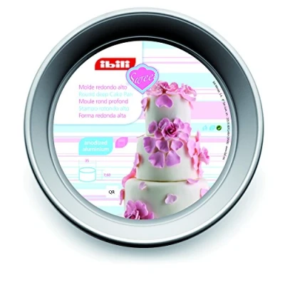Immagine di IBILI MOLDE Redondo Recto Extra Alto 35X10 CM, Alluminio, Argento, 35 x 10 cm