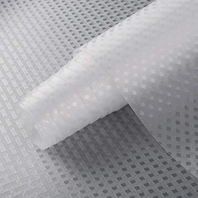Immagine di Shelf Liner Tappetini per cassetti da cucina, in EVA, non adesivo, rivestimento frigorifero, impermeabile, durevole, armadio, dei (trasparente, 60 x 500 cm)