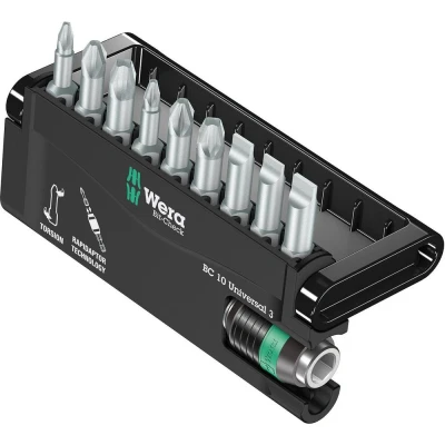 Immagine di Wera 8600 9/TZ 05056375001 Kit inserti 10 parti Taglio, Croce Phillips, Pozidriv Torsionszone