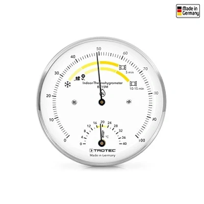 Immagine di TROTEC Termoigrometro BZ15M Campo di misura da 0C a 40C/da 0% 100% Misurazione dell&#039;umidità relativa e della temperatura dell&#039;aria Facile leggere interpretare