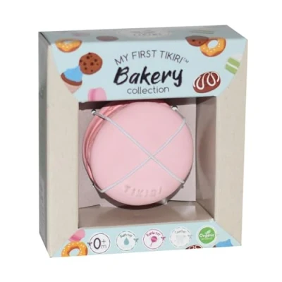 Immagine di 3 in 1 Sonaglio Macaroon Massaggiagengive Gioco da Bagno Bakery Items 100% Caucciù Naturale