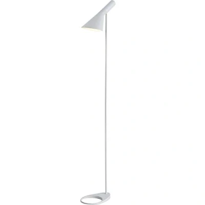 Immagine di BarcelonaLED Piantana Lampada da Terra LED Design Moderno in Metallo Nordico Bianco con Attacco E27 Interruttore a Pedale per Interna Pavimento Soggiorno Salotto Studio