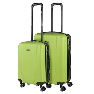 Immagine di ITACA Set Valigie Rigide Offerte. Valigia Grande Rigida, Media Rigida e Bagaglio a Mano. di con Lucchetto Combinazione TSA 71115, Pistacchio Antracite