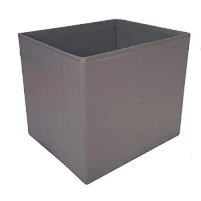 Immagine di Ikea Dröna Contenitore portaoggetti per scaffale, 33 x 38 cm (Larghezza profondità Altezza), Grigio, Adatto Kallax, Expedit, Besta, ECC, Poliestere, Cartone, Nero