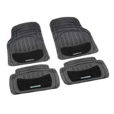 Immagine di Goodyear 77136 Set Tappeti Auto in Gomma e Moquette, Universali Sagomabili, Nero