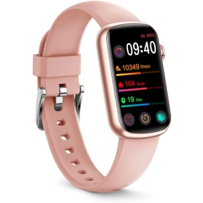 Immagine di FITVII Activity Fitness Tracker sottile con ossigeno nel sangue, pressione sanguigna, frequenza cardiaca 24/7 e monitoraggio del sonno, impermeabile IP68, smartwatch contapassi, per donne uomini