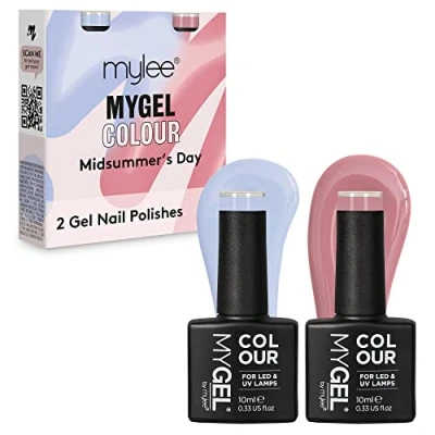 Immagine di MyGel by MYLEE Midsummer&#039;s Day Set Smalto per Unghie Gel Semipermanente 2x10ml UV/LED Nail Art Manicure Pedicure Uso Professionale e Domestico Lunga Durata Facile da Usare