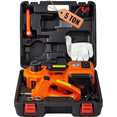 Immagine di VEVOR Kit di Attrezzi per Martinetto Idraulico Sollevatore Riparazione dell&#039;Auto Veicolo Carico Massimo 5 Tonnellate Corrente CC 12V 180W 15A Pressione 10bar, Cassetta