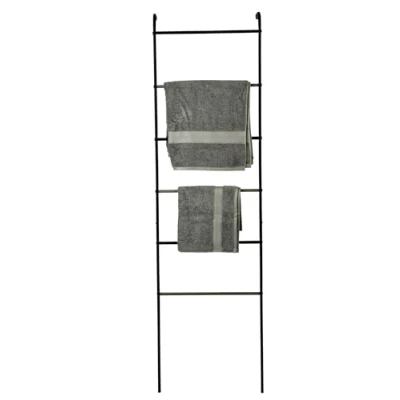 Immagine di Iris Ohyama Stand Appendiabiti in Metallo, Scala, Nero, Ganci Inclusi, Solido, Anti scivolo, Per Camera, Studio, Armadio, Stendibiancheria, Montaggio Facile, PI L160