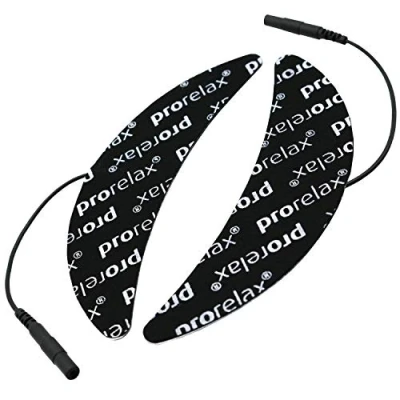 Immagine di Prorelax 49009 Pads con Elettrodi Blackline, di Ricambio per Dispositivi Tens + Ems, L&#039;Elettro Stimolazione Muscolare, Allenamento Ems