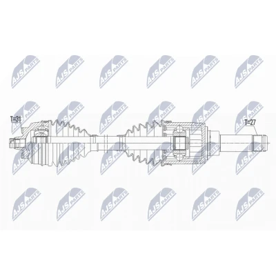 Immagine di NTY NPW BM 165 Albero motore / Semiasse Assale posteriore Sx, Dx 733 BMW: 2 Active Tourer, Gran X1