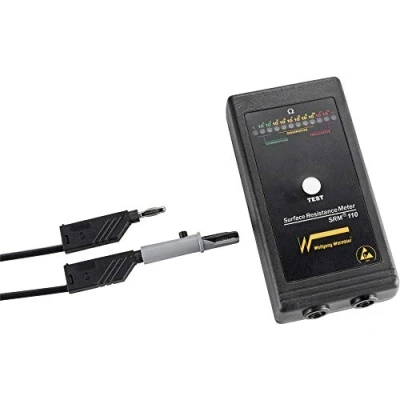 Immagine di Wolfgang Warmbier SRM®110 Kit tester ESD Superficiale, Dispersione incl. Custodia, Cavo di messa a terra
