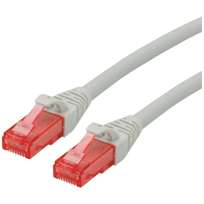 Immagine di Roline 21.15.2504 RJ45 cavo di rete, patch CAT 6 U/UTP 1.50 m Grigio non schermato, Privo alogeni, Ritardante fiamma 1 pz.