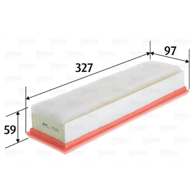Immagine di VALEO 585440 filtro aria 59 97 327 Cartuccia DACIA: Lodgy, Dokker Station Wagon, Sandero 2, RENAULT: / Stepway 2