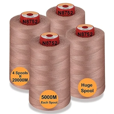Immagine di New brothread 28 Opzioni 4 Grandi Bobina di 5000M per tutti gli usi Filo da Cucito in Poliestere 40S/2 (Tex27) Cucito, Quilting, Patchwork, Serger e Overlock Antique