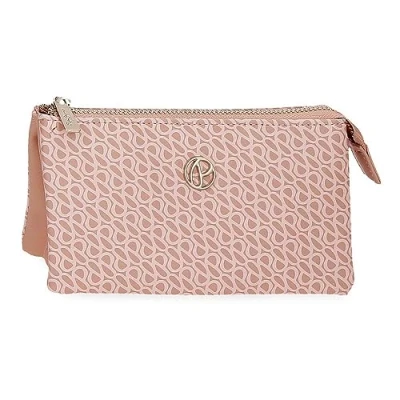 Immagine di Pepe Jeans Megan, Portafogli, Portafogli di Diverse dimensioni, Rosa, Nero e Cammello, Realizzato in Ecopelle., Taglia unica, Portafoglio triplo