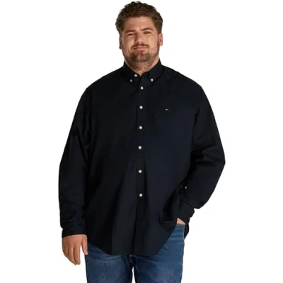 Immagine di Tommy Hilfiger FLEX Solid Shirt Camicia, Uomo, Taglia: 4XL, Desert sky