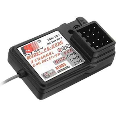 Immagine di YUNIQUE GREEN CLEAN POWER Ricevitore Flysky FS GR3E 2.4G 3CH Compatibile con GT2/GT3B/T6 Segnale Stabile per Auto RC e Elicottero RC, Nero