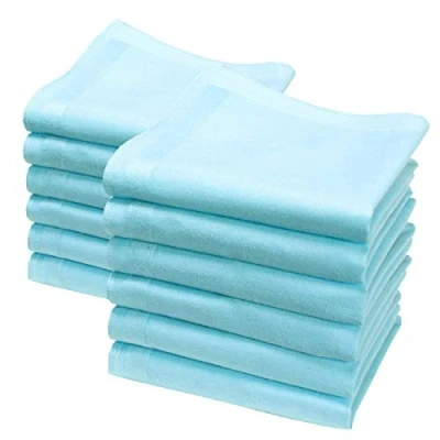 Immagine di Merrysquare Piccoli Fazzoletti Tinta Unita Modello LILLIPUT 23cm x 100% Cotone (Azzurro pastello)