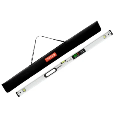 Immagine di PRO900 Livella Digitale 120cm con 2 display LCD e coperchio Elettronica memoria dei valori misurati per un massimo di 19 risultati Classe protezione IP65 Colore Bianco