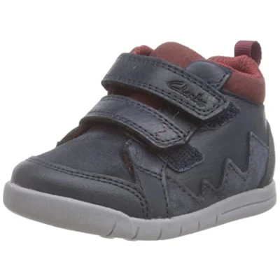 Immagine di Clarks Rex Park T, Sneaker Bambini e ragazzi, Blu (Navy Leather), 22 EU Larga