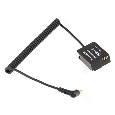 Immagine di Fotga DMW BLC12 Dummy Battery DCC8 DC accoppiatore con cavo a spirale adattatore di alimentazione per Panasonic Lumix DMC G5, G6, G7, GX8, G85, FZ300, FZ200, FZ1000, FZ2000/2500