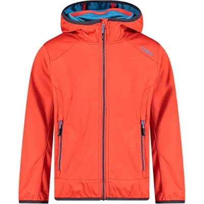 Immagine di CMP Softshell jacket with fixed hood, Boy, Fire Danube, 104