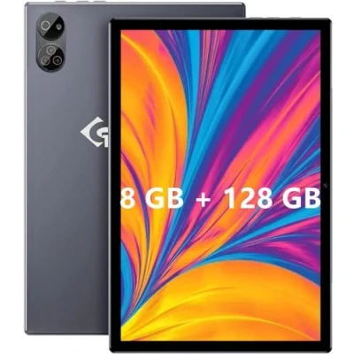 Immagine di TYD Android Tablet 10.1&quot; pollici 8 GB + 128 (1 TB TF), Octa core, 2,5 GHz, MP 13 MP, fotocamera 4G LTE, WiFi, Type C (128 GB, black)