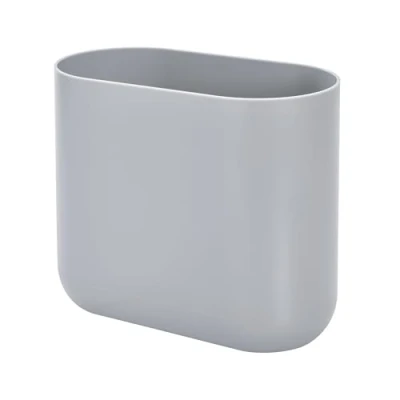 Immagine di iDesign Cestino bagno, Pattumiera bagno in plastica dal design snello, spazzatura ideale per la raccolta differenziata, grigio