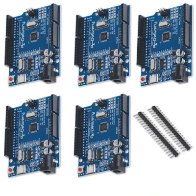 Immagine di AZDelivery 5 schede per microcontroller AZ ATmega328 con connettore USB C incluso e book!