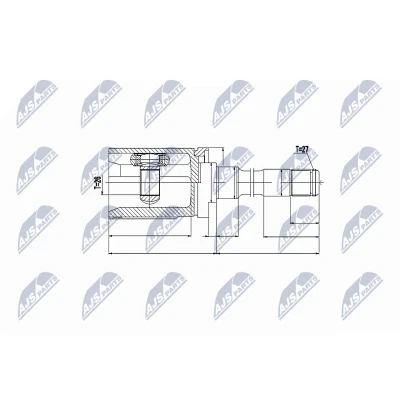 Immagine di NTY NPW BM 010 Kit Giunto Omocinetico Assale anteriore Dx