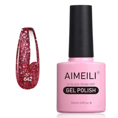 Immagine di AIMEILI Smalto Semipermanente in Gel UV LED per Unghie Kit Smalti Semipermanenti Soak off Colori Manicure Flash di Esplosione Autunnale e Invernale (642) 10ml