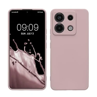 Immagine di kwmobile Custodia Compatibile con Xiaomi Redmi Note 13 Pro 5G / Poco X6 Cover Back Case per Smartphone in Silicone TPU Protezione Gommata lilla color carne