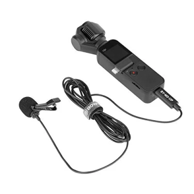 Immagine di Boya BY M3 OP Microfono a clip lavalier digitale omnidirezionale USB di tipo C Plug compatibile con fotocamera tascabile DJI OSMO per registrazione video Vlog