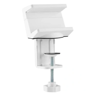 Immagine di MaxTrack NVZ2WL Morsetto da tavolo per ciabatta elettrica o hub USB 50 70 mm di larghezza, supporto scrivania, cuscinetti protettivi in silicone,