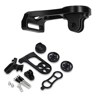 Immagine di kwmobile Supporto manubrio compatibile con Garmin Edge/Bryton Rider/CatEye Sostegno bici per GPS Porta navigatore Bike computer in lega di alluminio nero