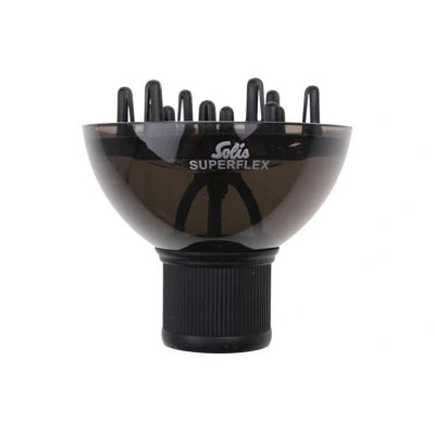Immagine di Solis Superflex Softstyler Diffusore Adatto a Qualsiasi Asciugacapelli Con un Diametro Fino 5 cm 12 Punti per il Miglior Effetto Flusso d&#039;aria Regolabile