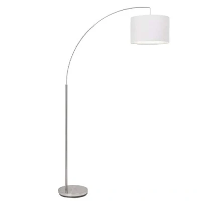 Immagine di BRILLIANT lampada da terra arco Clarie 1,8 m ferro/bianco 1x A60, E27, 60W, adatto per lampade standard (non incluse) Scala a ++ E Con interruttore pedale