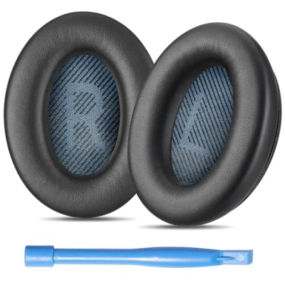 Immagine di SoundLink Around Ear 2 cuscinetti auricolari di ricambio per cuffie AE2, compatibili con Bose (AE2), in pelle proteica alta qualità, schiuma ad