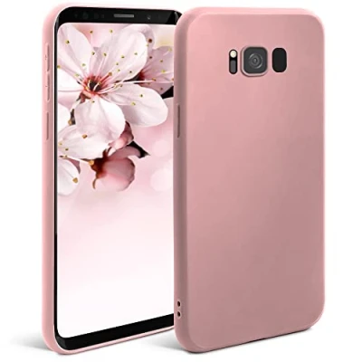 Immagine di Moozy Minimalist Series, Cover in Silicone per Samsung S8, Rosa Sabbia Finitura Opaca, Custodia Sottile e Morbida TPU