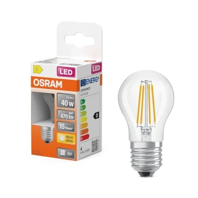 Immagine di OSRAM 4099854467790 LED (monocolore) ERP D (A G) E27 3.4 W Bianco caldo (Ø x A) 45.00 mm 1 pz.