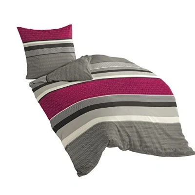 Immagine di Bierbaum, Set Copripiumino singolo e federa di flanella, Multicolore (Mehrfarbig), 135 cm x 200