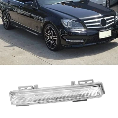 Immagine di Luci di marcia diurna a LED sinistra destra DRL fendinebbia compatibile con Mercedes C E SLK Classe W204 S204 C180 C200 C220 C250 C300 C320 2007 2014 (destra)