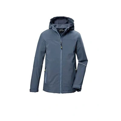 Immagine di killtec Bambini e ragazzi Giacca softshell/giacca da esterno con cappuccio KOW 366 BYS SFTSHLL JCKT, blaugrau, 128, 42161 000