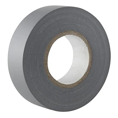 Immagine di Gocableties Nastro isolante grigio 19 mm x 20 m Robusto ed autoadesivo Per proteggere, unire e riparare cavi 1 rotolo