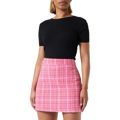 Immagine di Trendyol Gonna Dritta da Donna Quadretti, Fucsia, 44